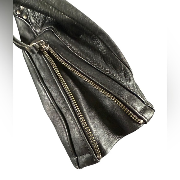 Harley-Davidson Genuine Leather Moto Jacket XS Studded Black - Picture 2 of 9